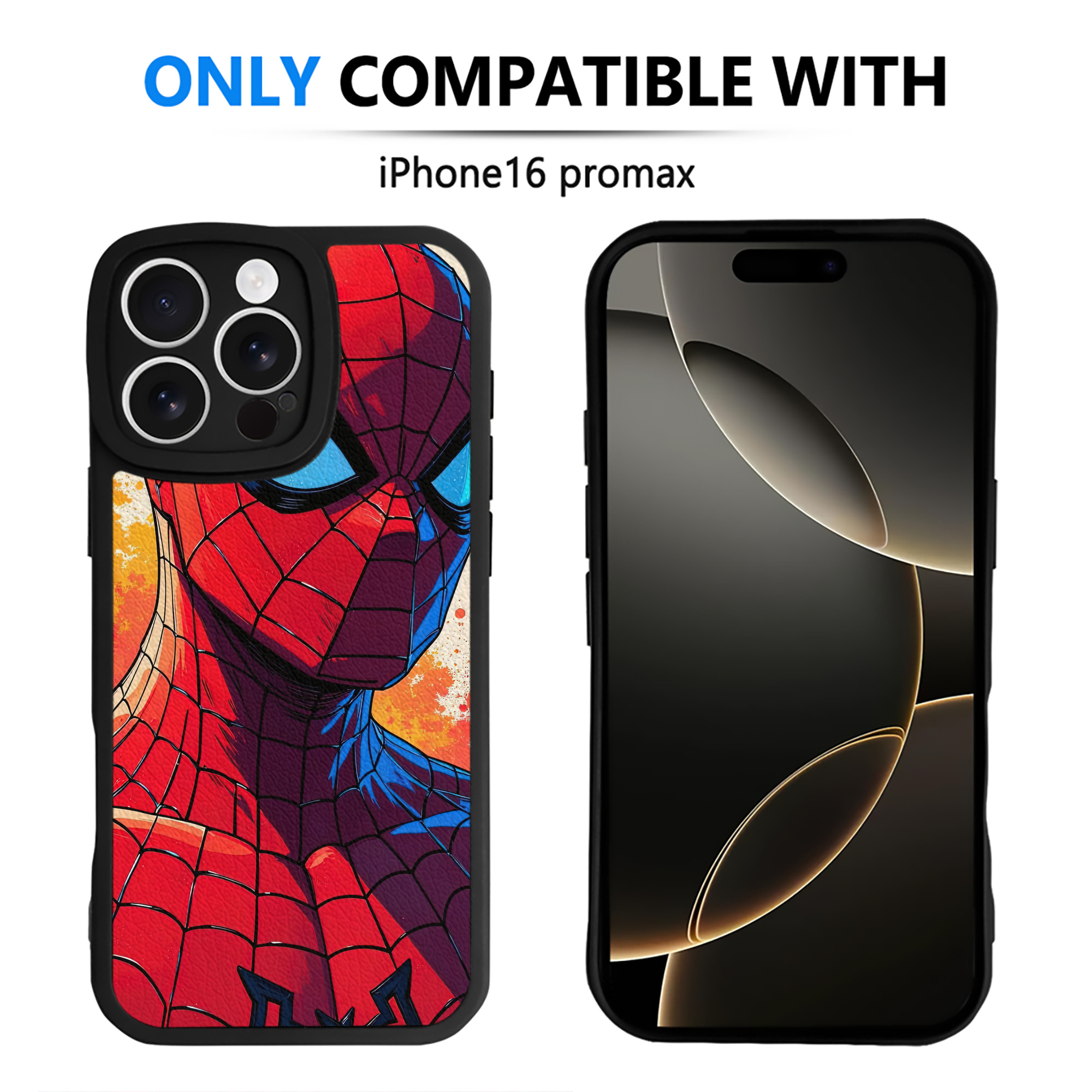 Spider Man スパイダーマン 【iPhone 16シリーズ対応】シリコンスマホケース（レザー調） 材質：シリコン